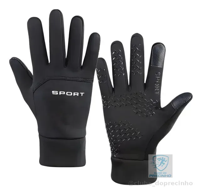 Luva Moto Motoqueiro Impermeável Térmica Inverno Frio Touch Preto Unico