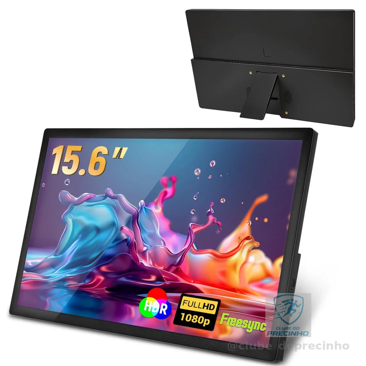 Monitor Portatil para Notebook 15.6" FHD IPS Ultra Fino 1080P