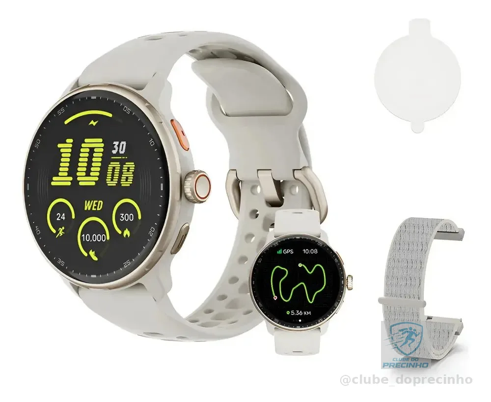 Relógio Inteligente Gps Smartwatch Amoled 3atm Sport Gps Caixa Cinza