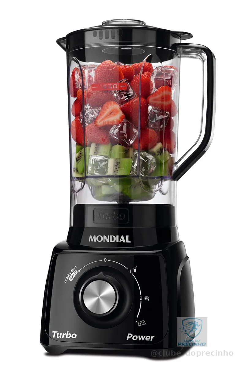 MONDIAL Liquidificador Turbo Power, Preto, 550W, 220V - L-99 FB