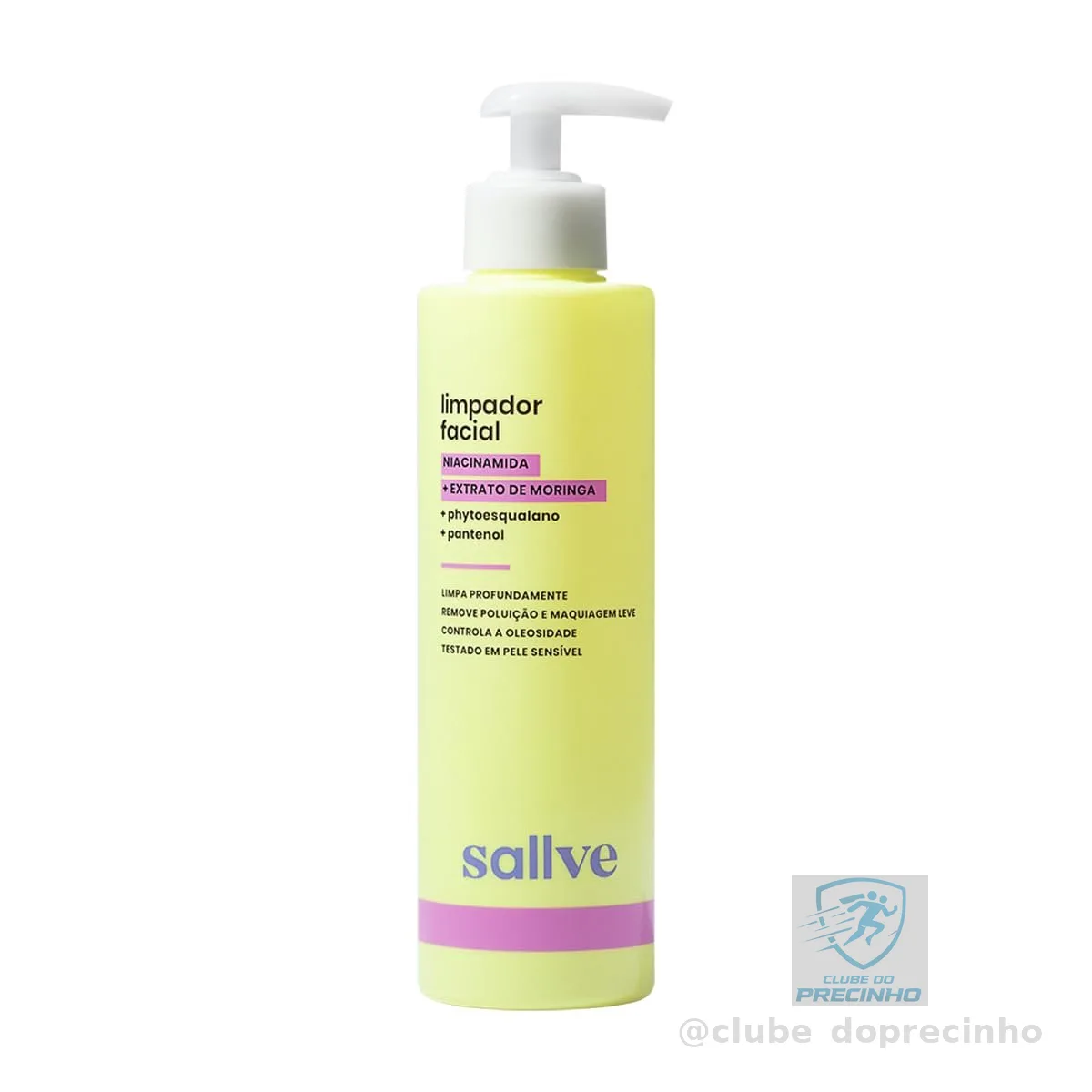Sallve Limpador Facial 300Ml - Niacinamida Extrato De Moringa