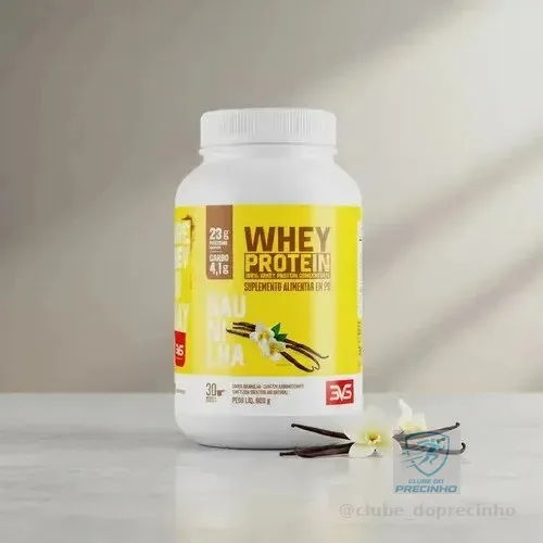 100% WHEY Protein Concentrado 900g Sabor Baunilha - Proteína 100% Pura - 3VS Nutrition
