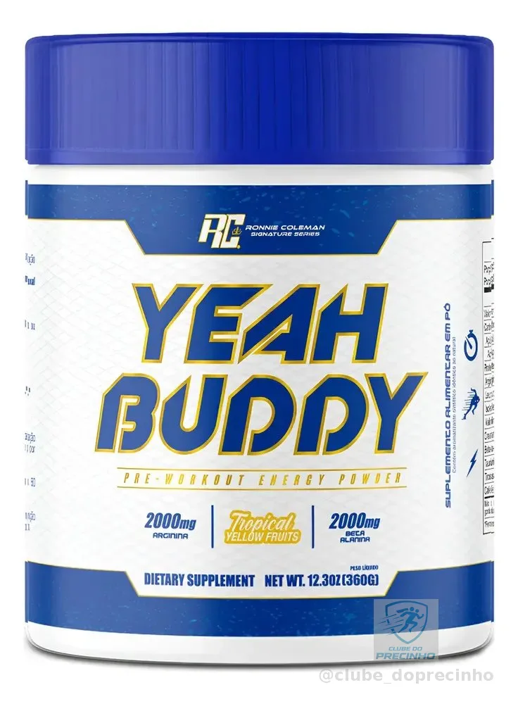 Pré Treino 360g Yeah Buddy Frutas Amarelas Ronnie Coleman