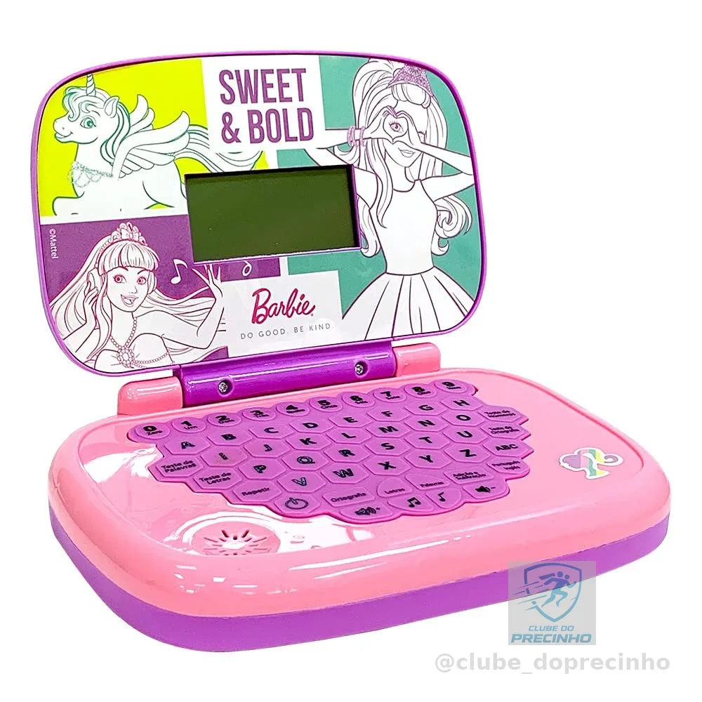 Candide, Laptop Infantil, Barbie, Brinquedo Educativo - Bilíngue