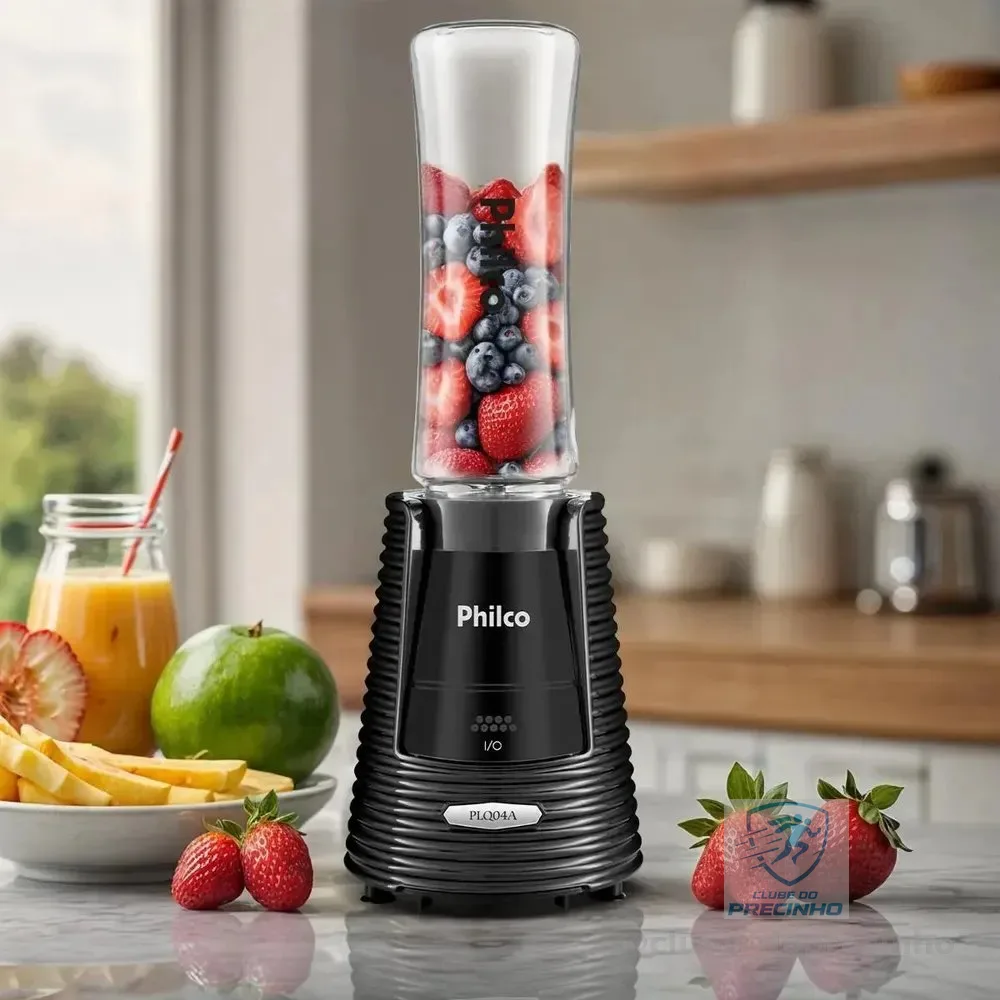 Liquidificador Philco Portátil 2 Squeezes 400W PLQ04A