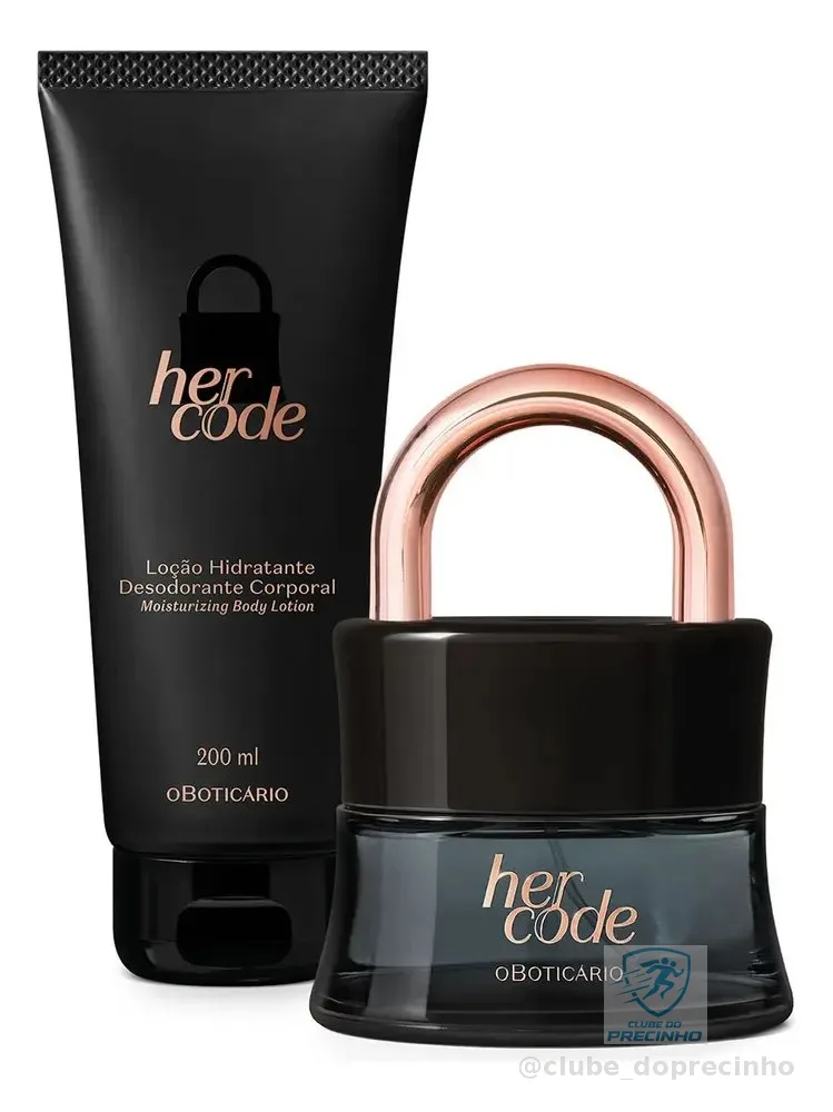 Her Code Eau De Parfum 50ml + Loção Corporal 200ml Vegano Cruelty-Free