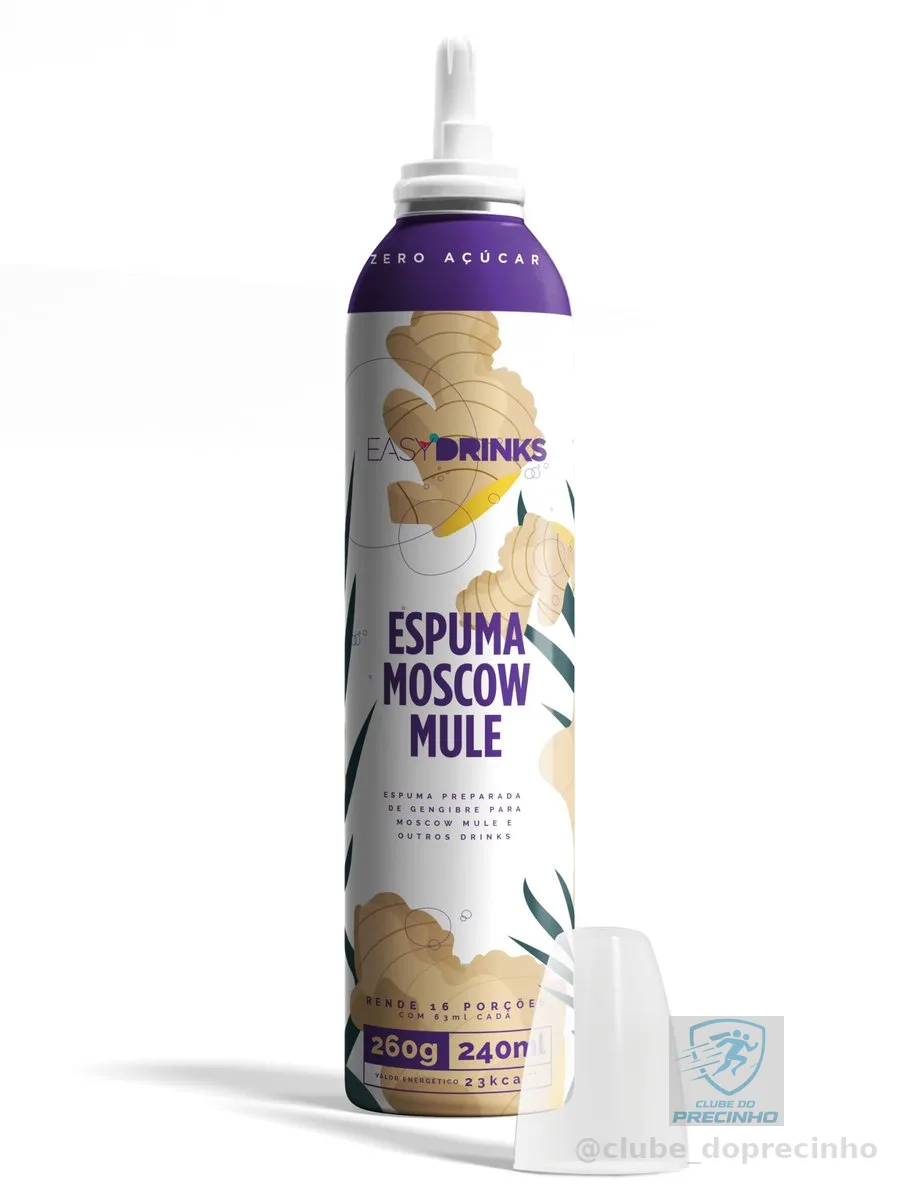 Easy Drinks - Spray de Espuma de Gengibre Zero (Moscow Mule)