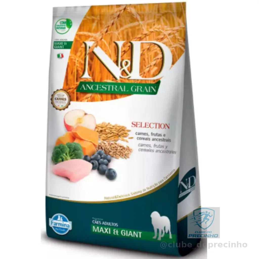 Ração Farmina N&D Ancestral Selection para Cães Adultos de Raças Grandes Sabor Frango - 15kg