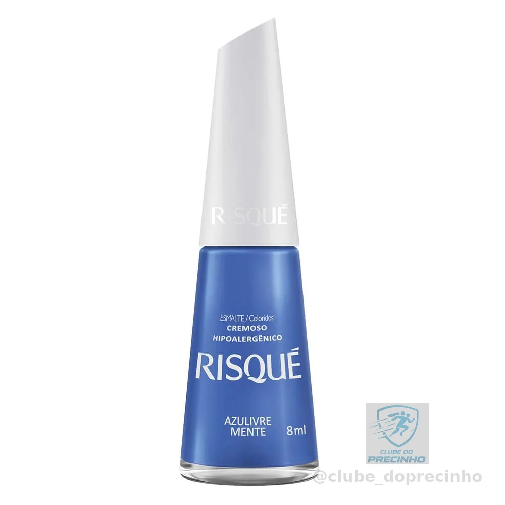Esmalte Risqué Cremoso Azulivre Mente 8Ml, Risqué