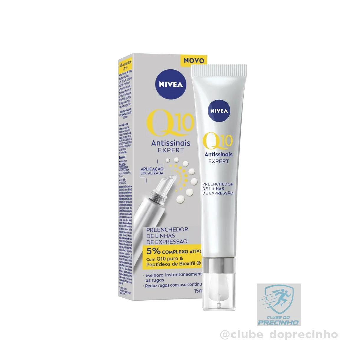 NIVEA Preenchedor de Linhas Q10 Expert Antissinais 15ml, Melhora e Reduz Rugas, Aparência mais Jovem, Cuidado Facial