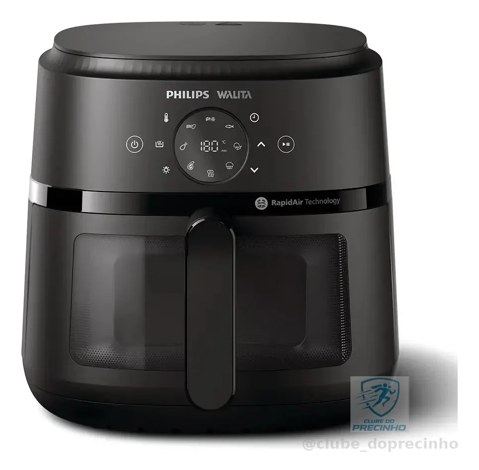 Fritadeira Airfryer Digital Philips Walita NA230/00 Negro