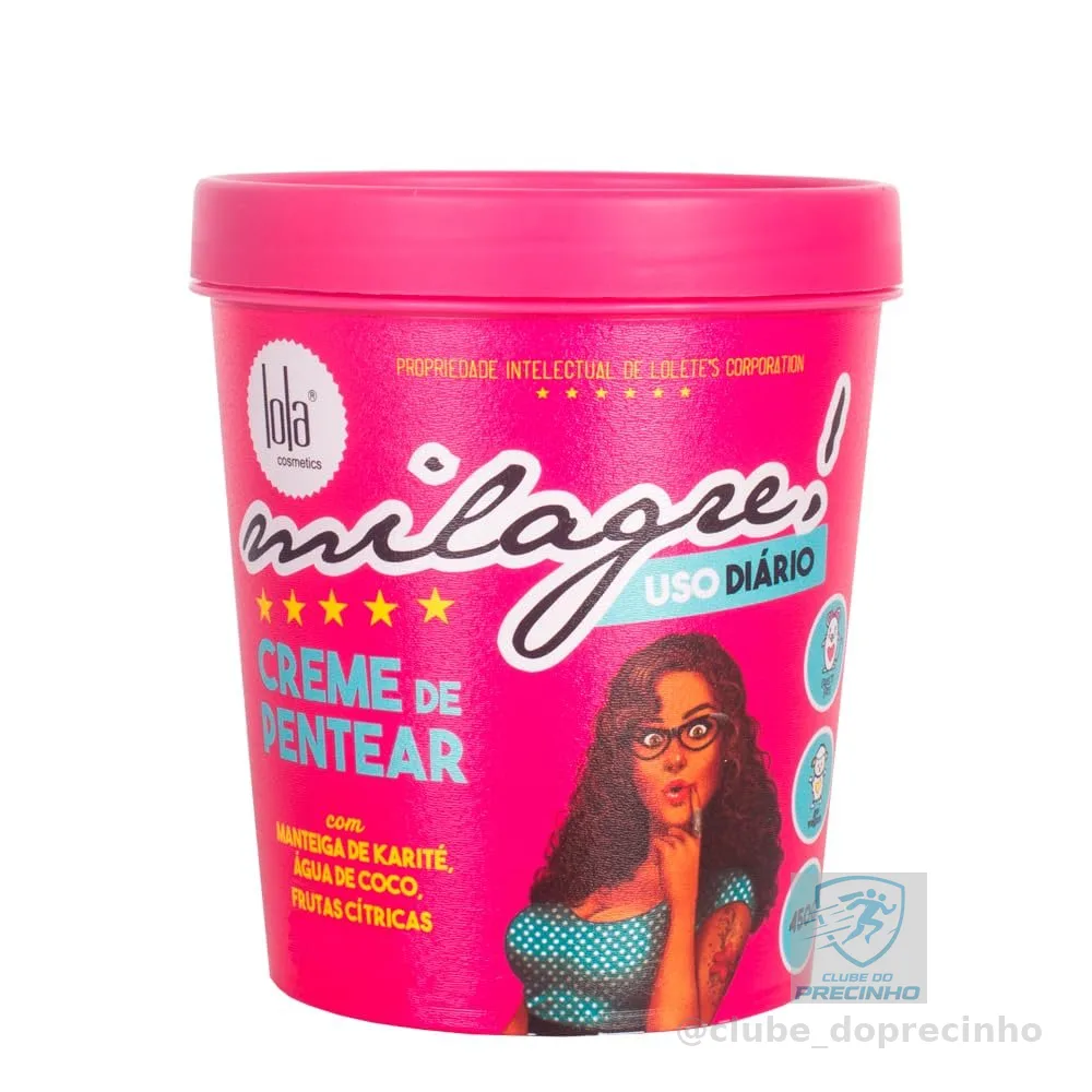 Milagre Creme para Pentear 450g , Lola Cosmetics