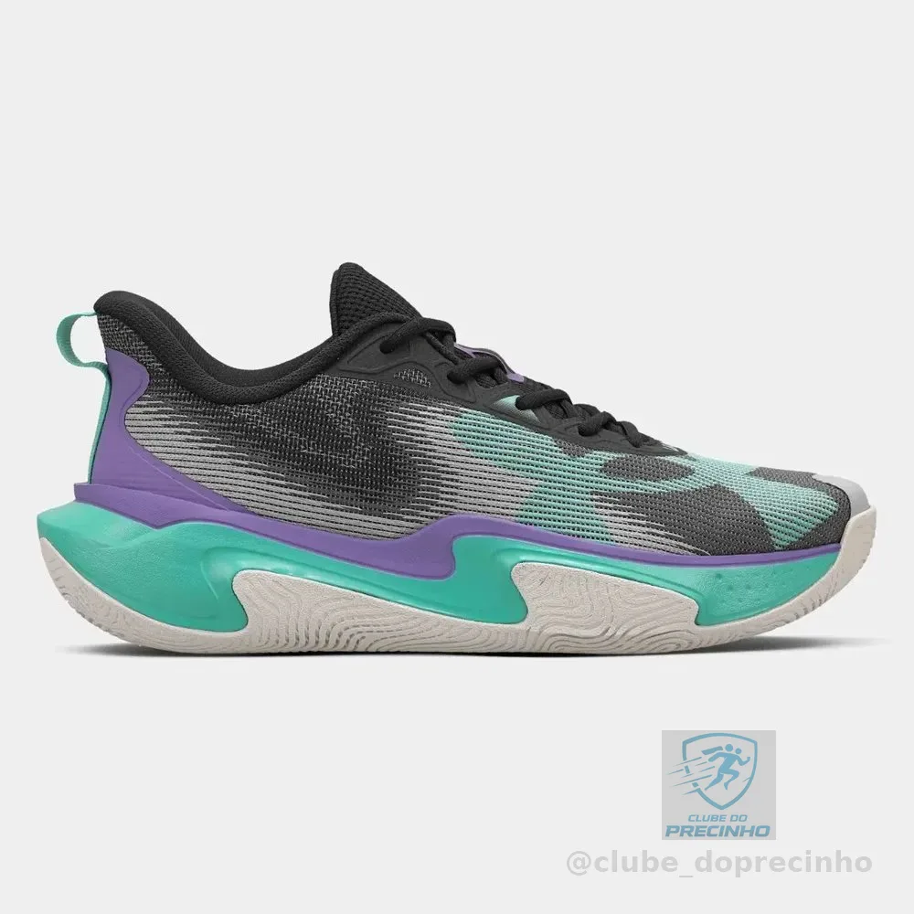 Tênis Masculino Layup Under Armour Black/purplhebe/grenmod Liso 43 Br