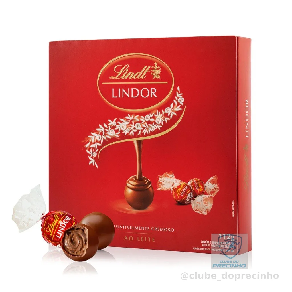 Caixa de Bombons Lindt Lindor ao Leite 112g