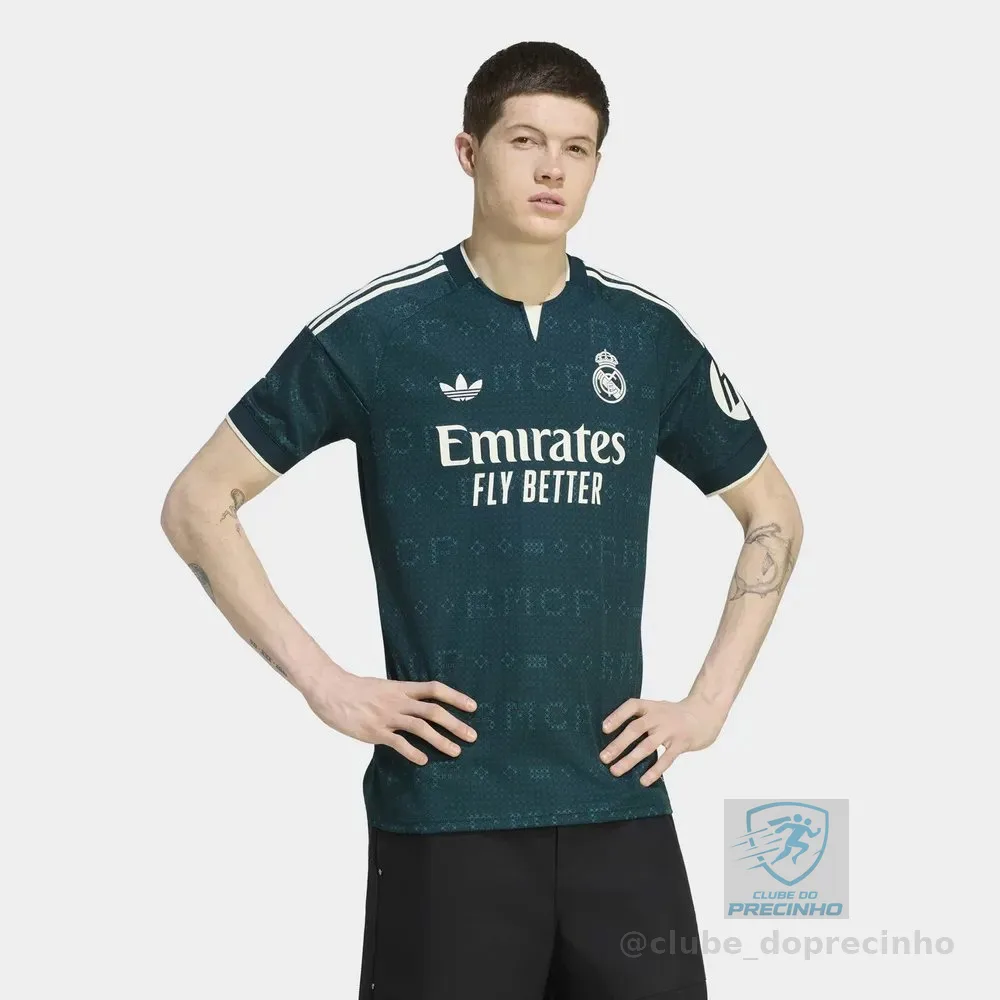 Camisa Ii Masculina Real Madrid 26/27 adidas Verde Caveirão M Liso