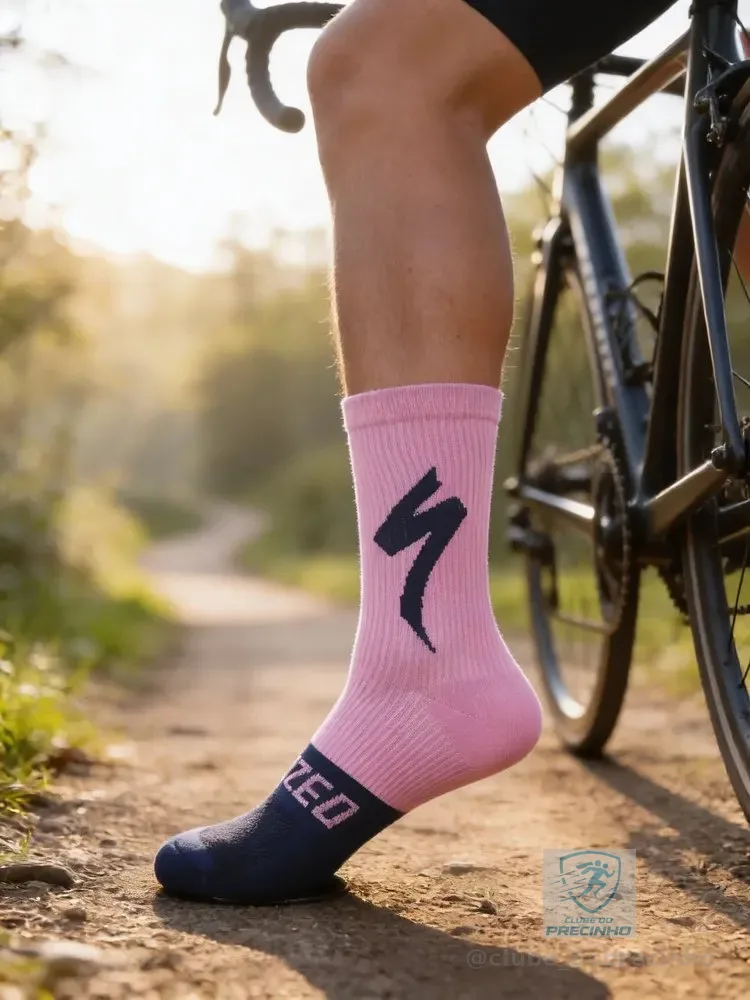 Meias Para Ciclismo Mtb Speed Rosa