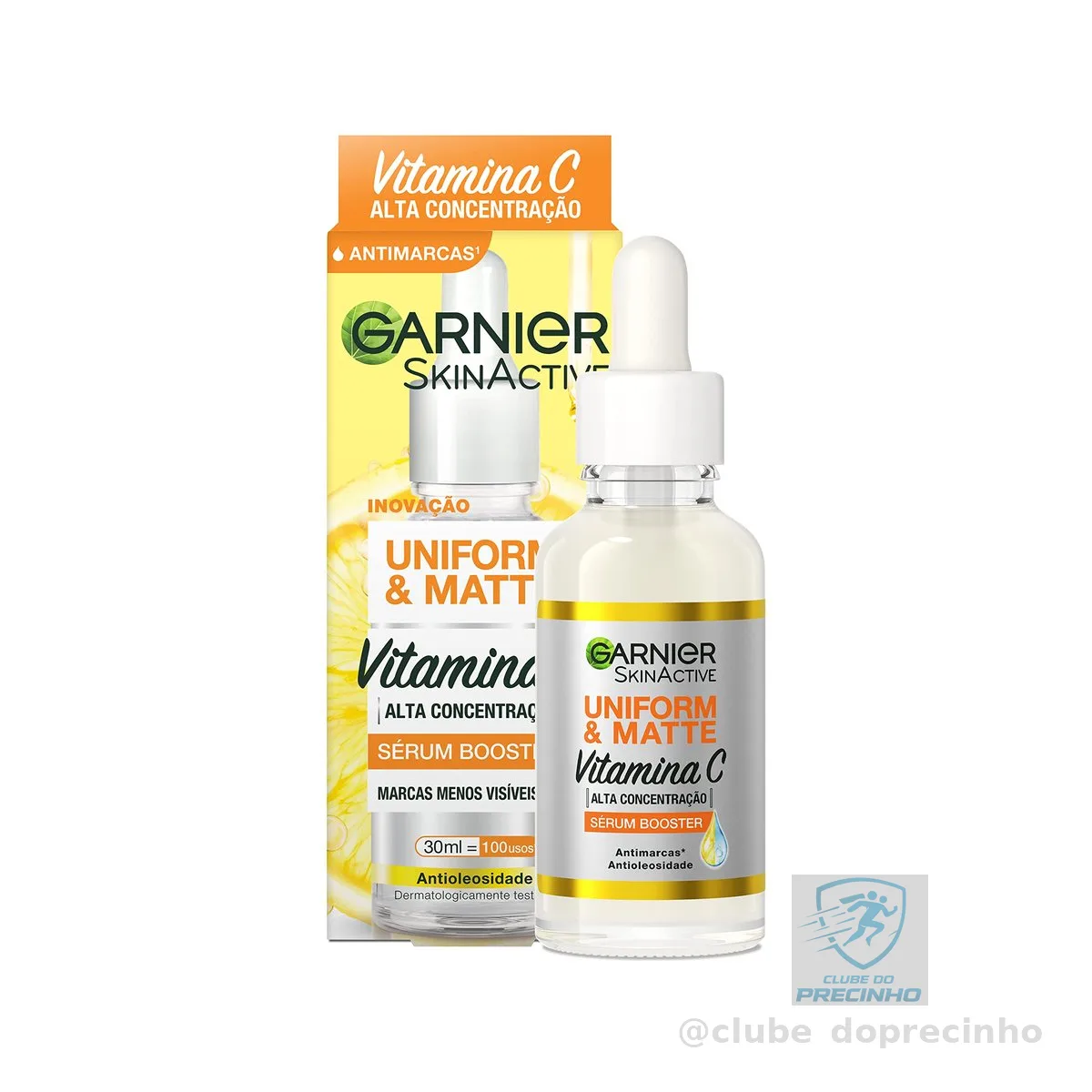 Vitamina C Facial Garnier Uniform & Matte Sérum Antimarcas 30ml