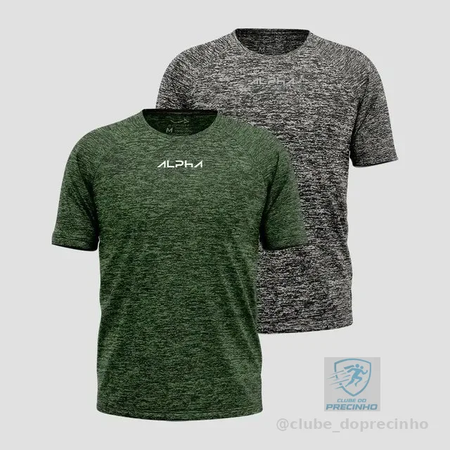 Kit 2 Camisetas New Fluid Masculina Dry Alpha