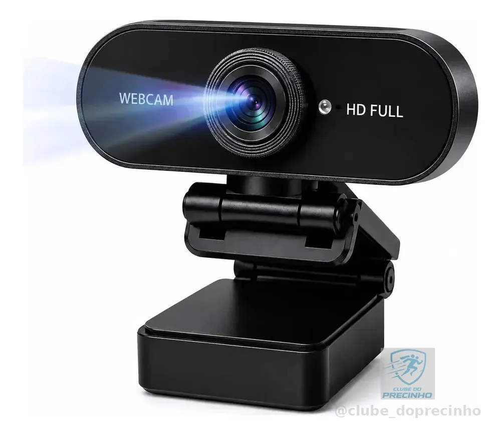 Webcam Câmera Full Hd 1080p Microfone Embutido Zoom 360° Usb 2.0 Videoconferência Reunião Streaming para PC Notebook