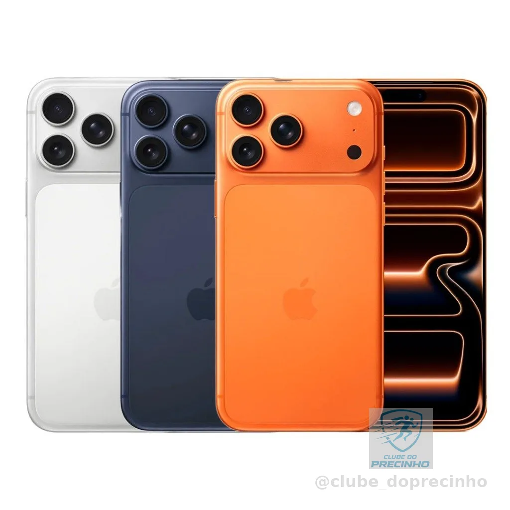 Celular Apple iPhone 17 Pro Max 256GB Câmera Tripla Fusion de 48MP Tela 6.9" Super Retina XDR 5G NFC
