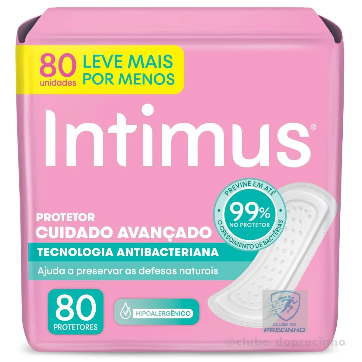 Protetor Díário Intimus® Tecnologia Antibacteriana - 80 un