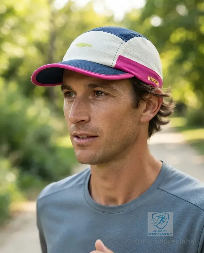 Boné De Corrida Unissex Kiprun Colorido Pano Flexível Azul Rosa Un Amarelo