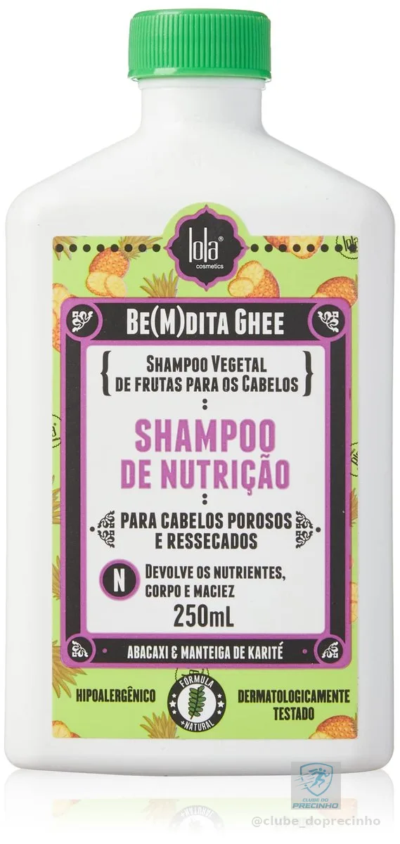 Bemdita Ghee Shampoo Nutritivo Abacaxi 250ml , Lola Cosmetics