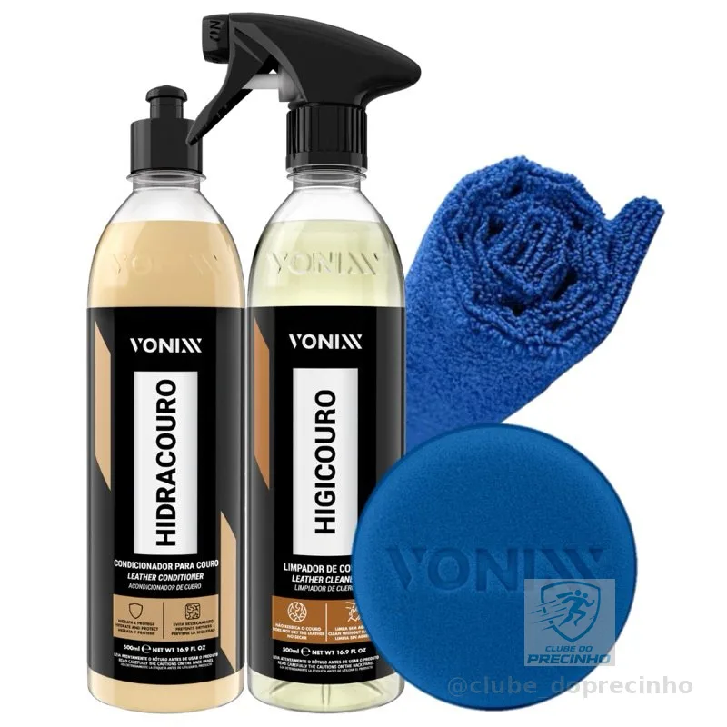 Kit Couro Vonixx Limpar Hidratar Couro Vonixx Higicouro + Hidracouro Líder
