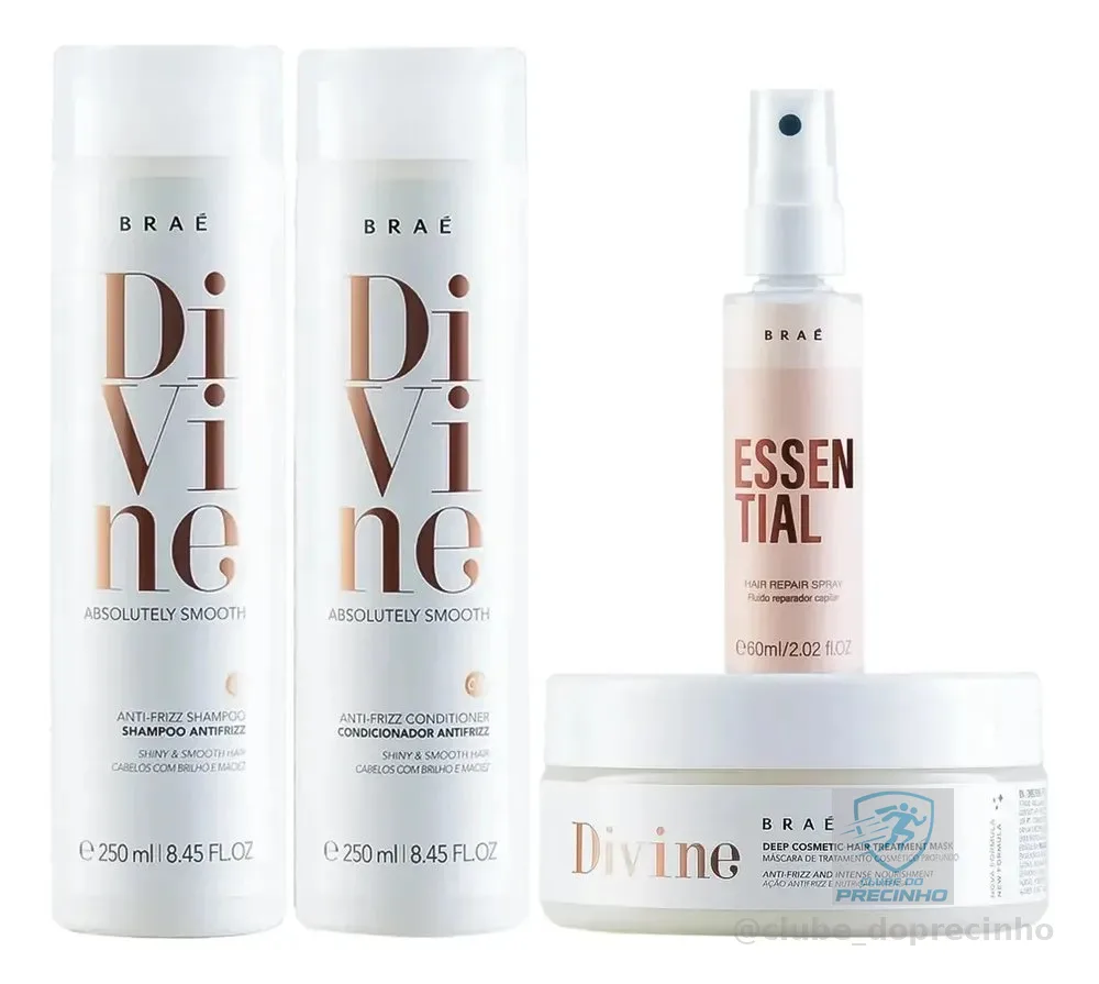 Divine Shampoo + Condicionador + Másc + Mini Essential 200 g- Braé