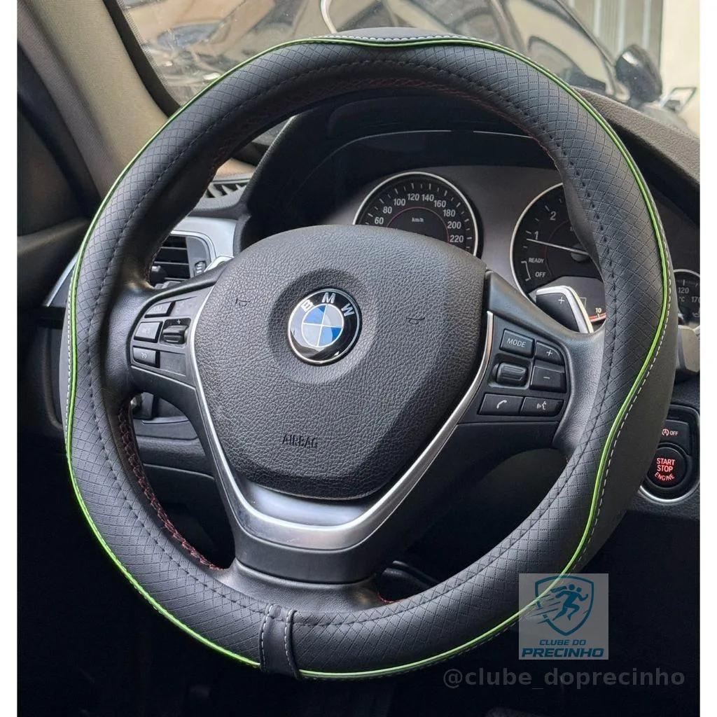 Capa Para Volante De Carro Antiderrapante Fibra de Carbono Universal 38cm Diversos Modelos