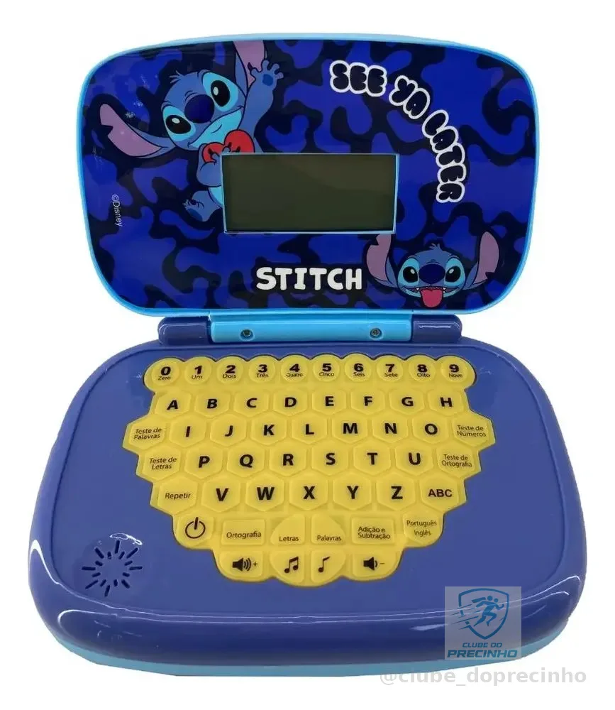 Laptop Infantil Educativo Candide Disney Stitch Bilíngue