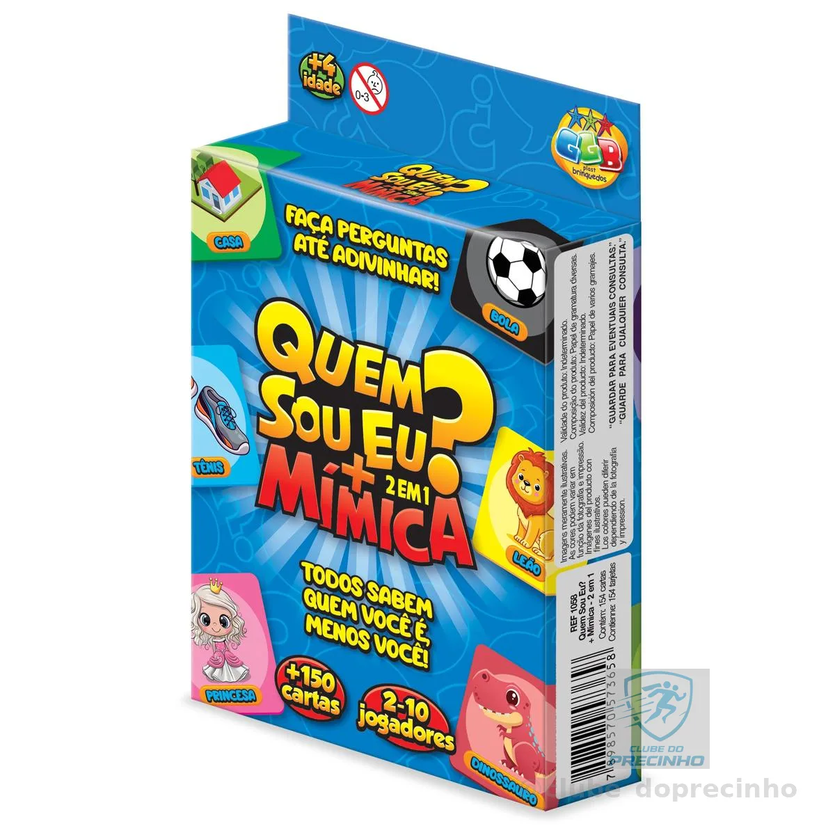 GGB Jogo Infantil 2 em 1 Quem Sou Eu? e Mímica