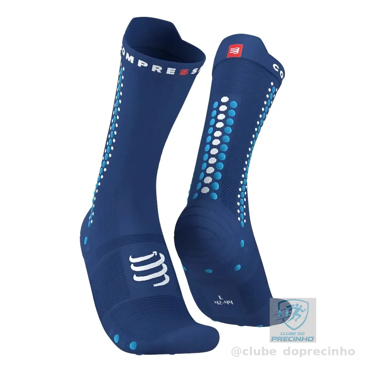 Meia De Compressão Para Bike V4.0 - Bike Socks Compressport - Azul ou Preta
