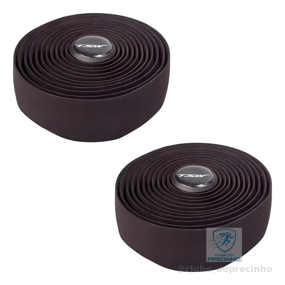 Par De Fita P/ Guidão De Bicicleta Speed Tsw Diversas Cores Cor Preto