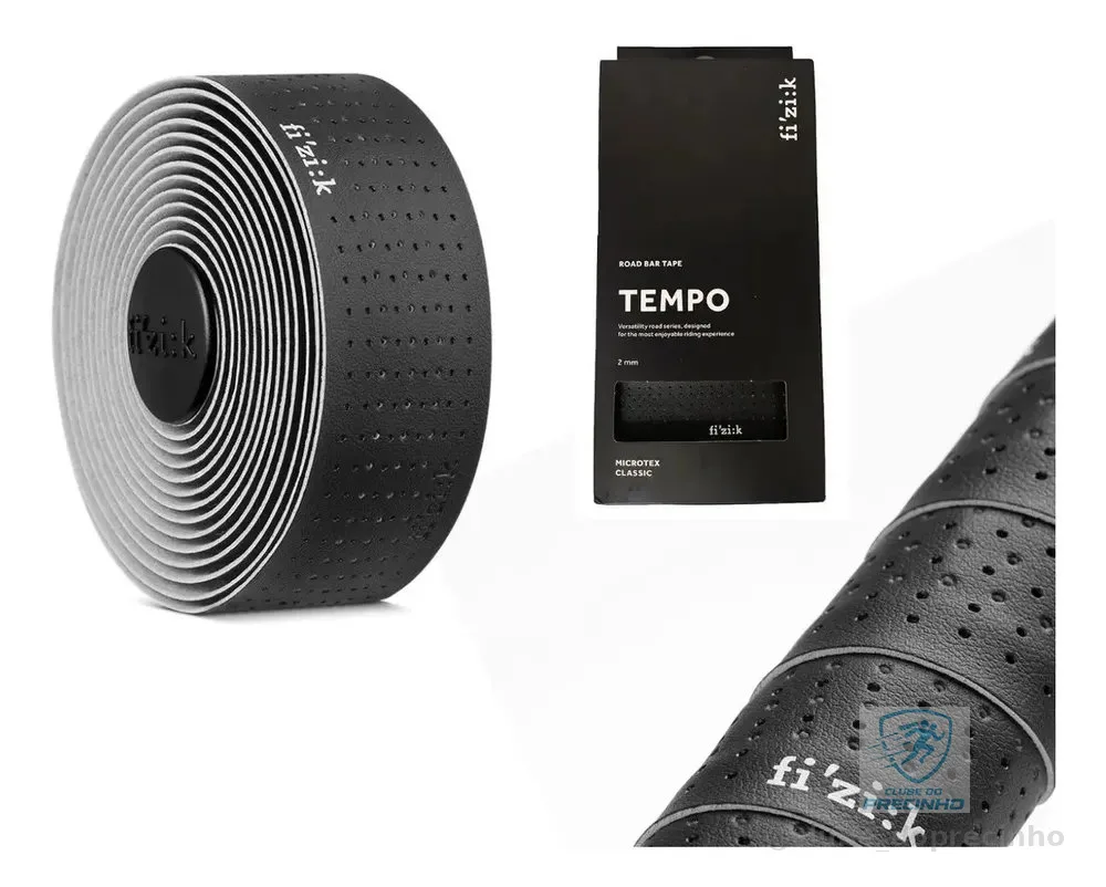 Fita De Guidao Fizik Tempo Classic 2mm Speed Cores Variadas Cor Preta