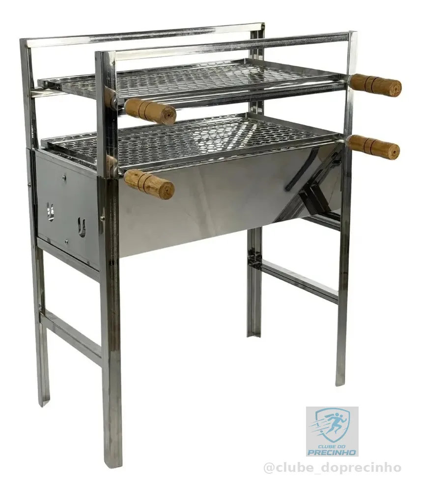 Churrasqueira Aço Inox Grande Portátil Família Im602