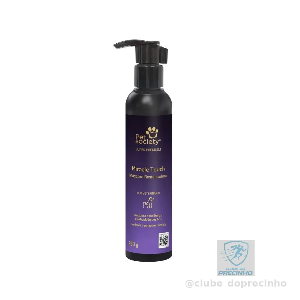 Máscara Hidratante Restauradora Cachorro Gato Miracle Touch Super Premium Pet Society 230g