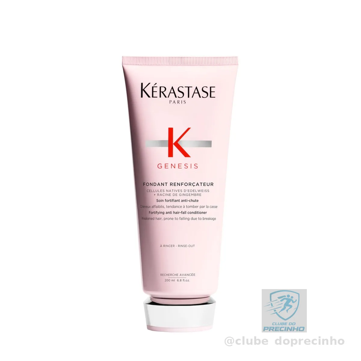 Kérastase Genesis Fondant Renforçateur, Condicionador Antiqueda Fortificante com Células de Edelweiss e Raiz de Gengibre para Cabelos Normais a Finos, 200ml