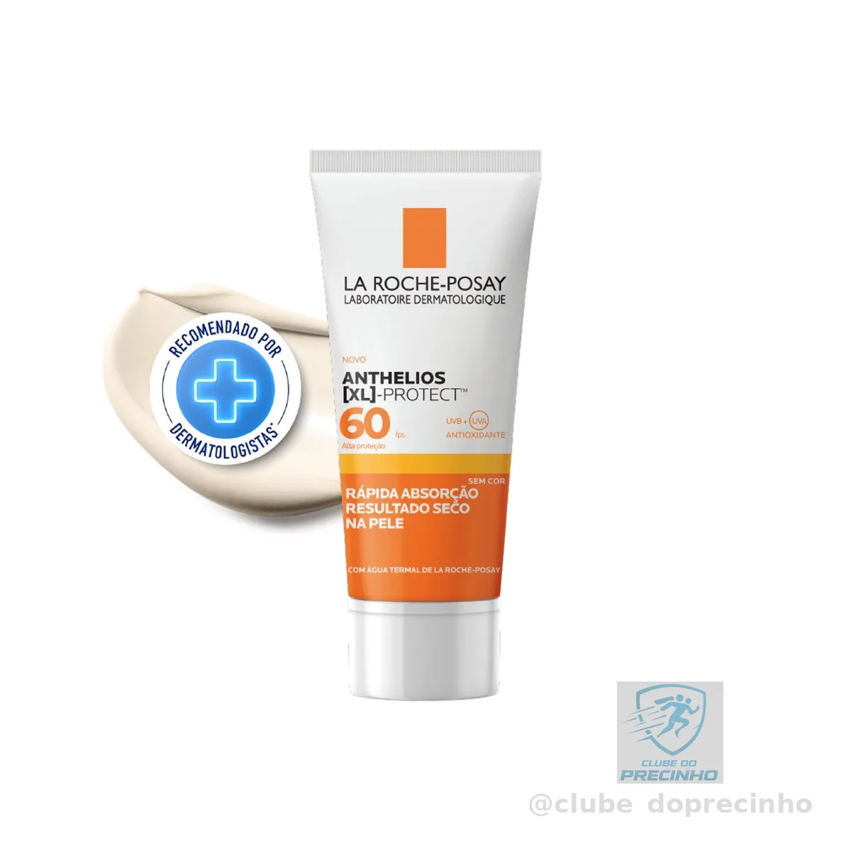 La Roche-Posay Protetor Solar Facial FPS 60 Gel Creme Oil-Free com Ação Hidratante e Antioxidante UVA/UVB para Peles Oleosas Sem Cor, Anthelios XL Protect 40g
