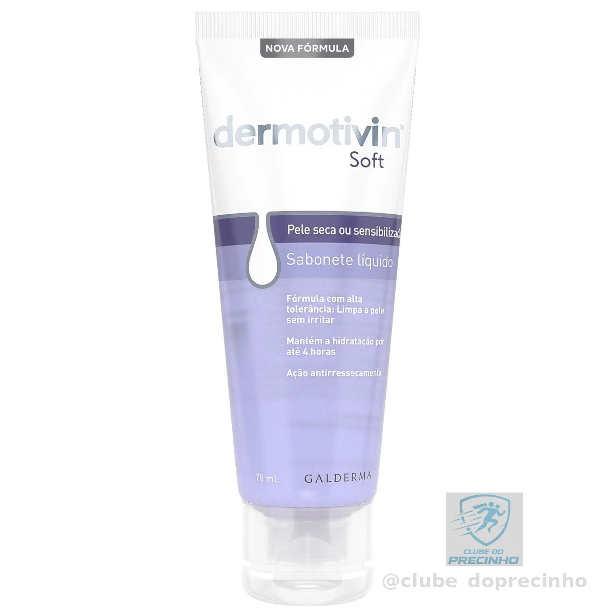 Dermotivin Soft Sabonete Líquido Facial para Pele Seca ou Sensível 70ml