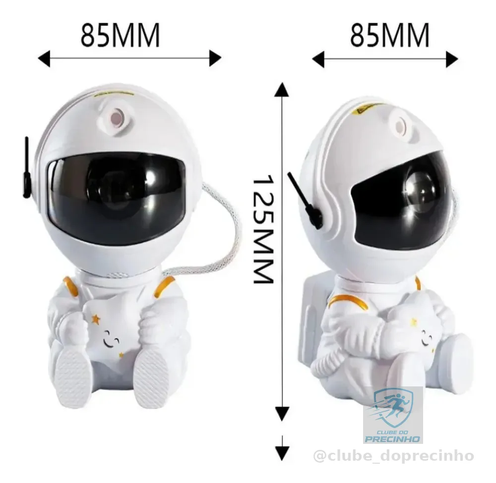 Astronauta para Quarto com Luz Nebulosa e Galáxia