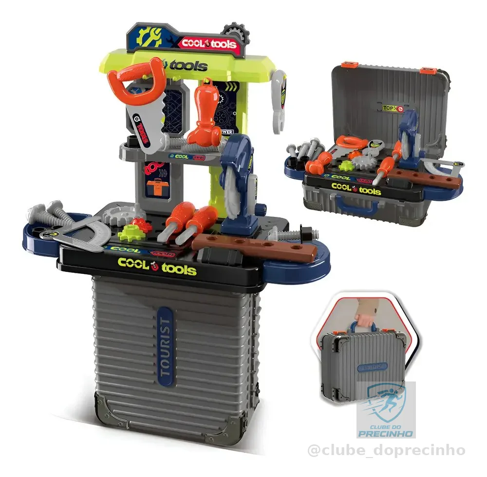 Maleta De Ferramentas Infantil Mini Bancada C/31pç Maxi Toys
