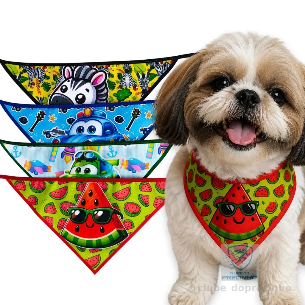 Bandana Pet Macho Sortidas Atacado Pet Shop Banho e Tosa Bandana Cachorro e Gato