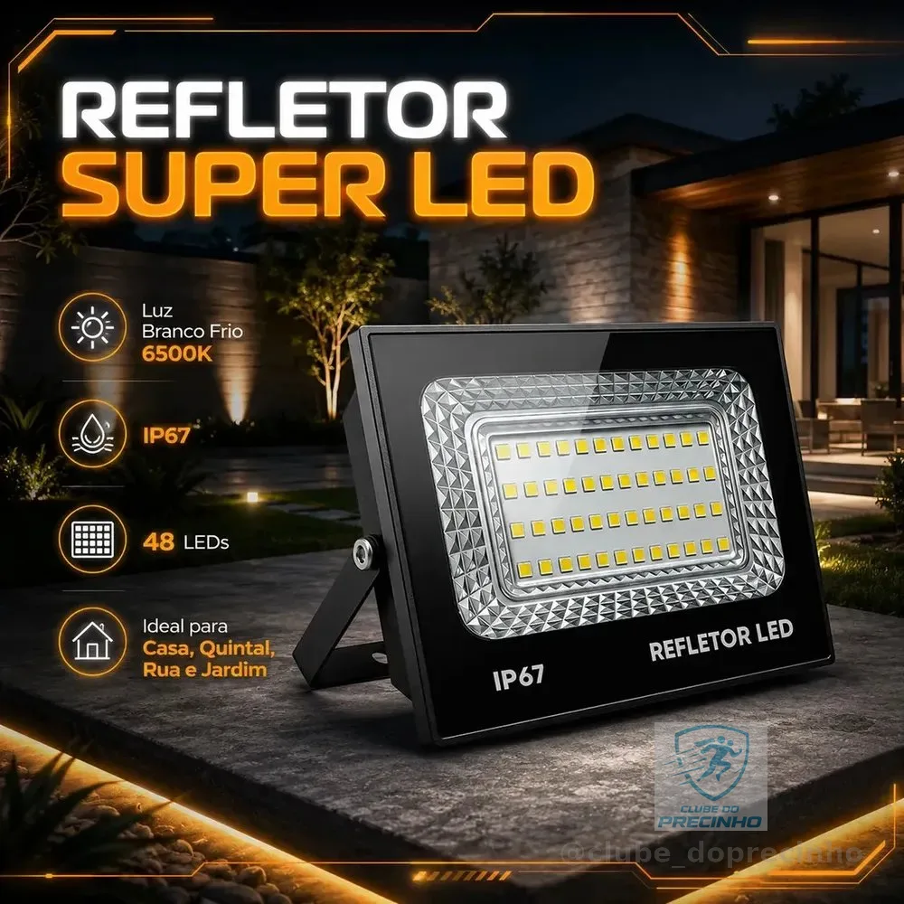 kit 2 Refletor Led 200w Holofote Bivolt Prova D'água Cor Branco Frio 6500k