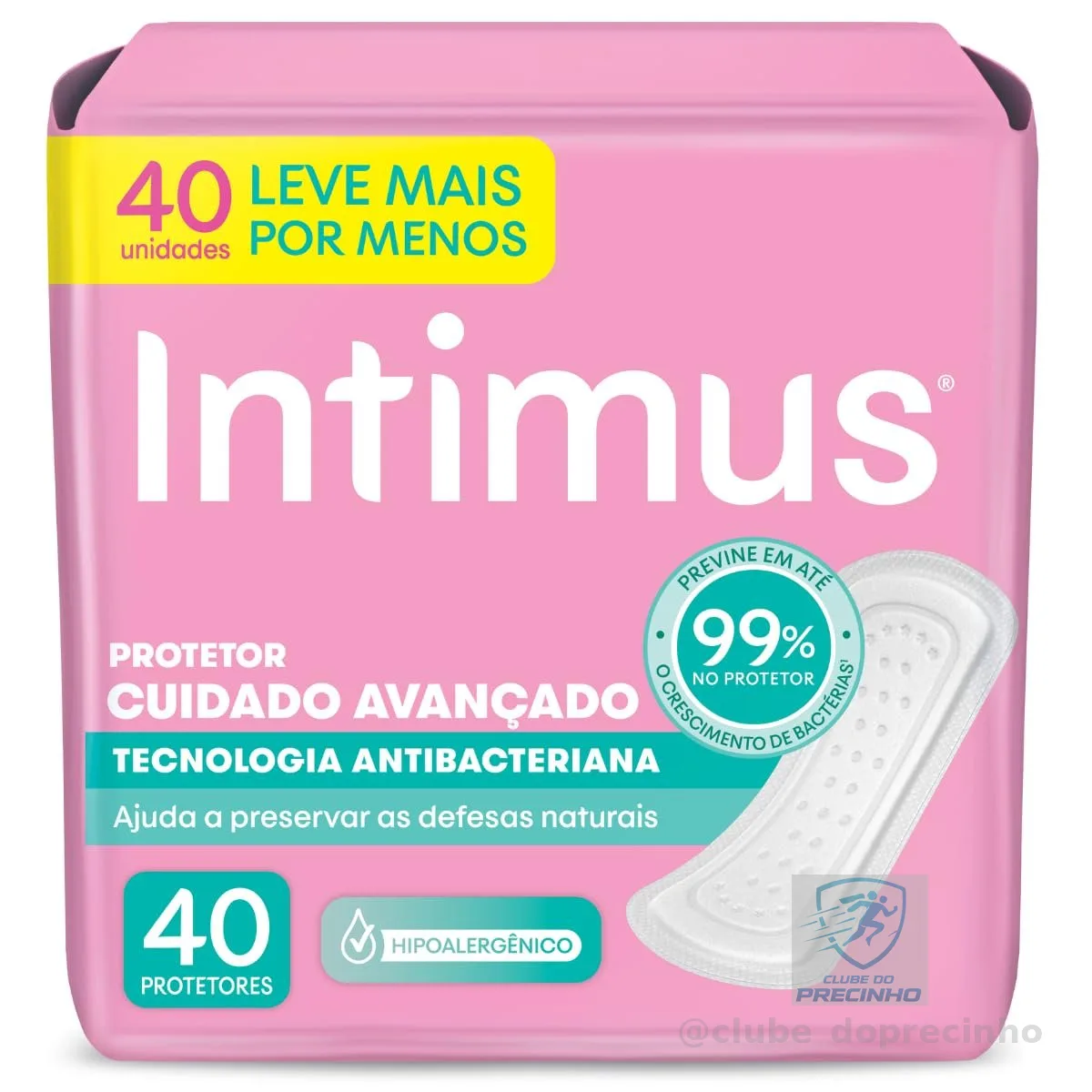 Protetor Diário Intimus Antibacteriana - 40 unidades