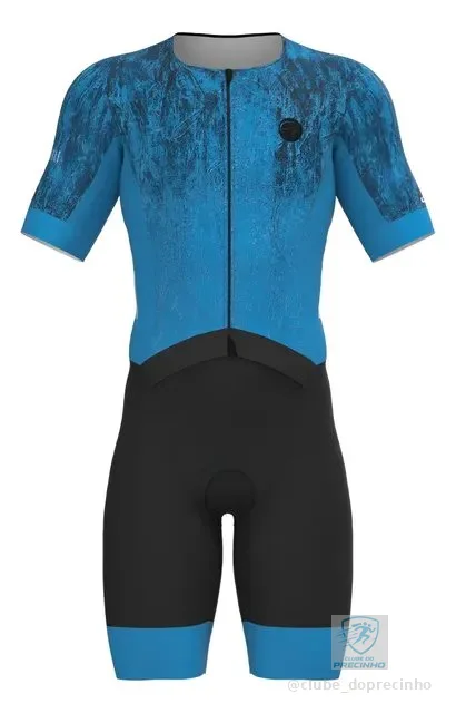 Macaquinho Triathlon Bike Mauro Ribeiro Azul Mrs Freeze