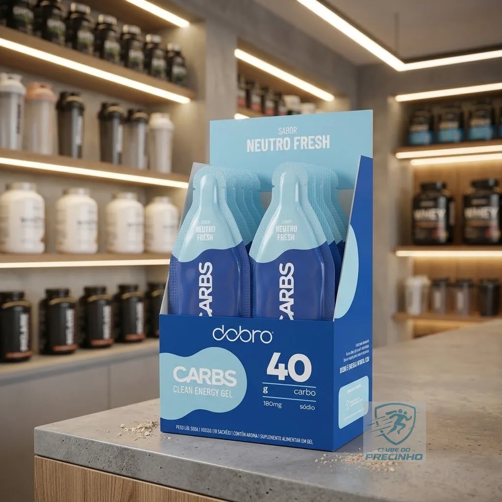 Dobro, Carbs Gel 40g, Dobro, Suplemento em Gel, 10 Sachês de 55g - Neutro Fresh