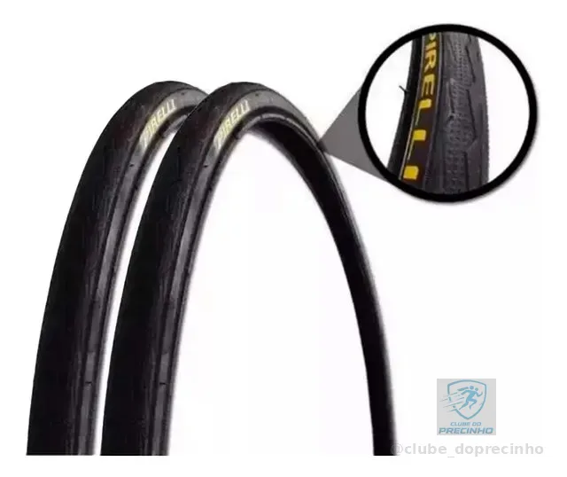Par Pneu Bicicleta Speed/road 700x23 Pirelli Tornado Alfa Cor Preto