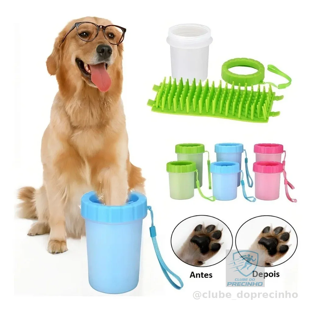 Limpa Patas Cachorro De Animais Em Silicone Pets Copo Limpador Banho Lava Pata Pet Cachorros Cão