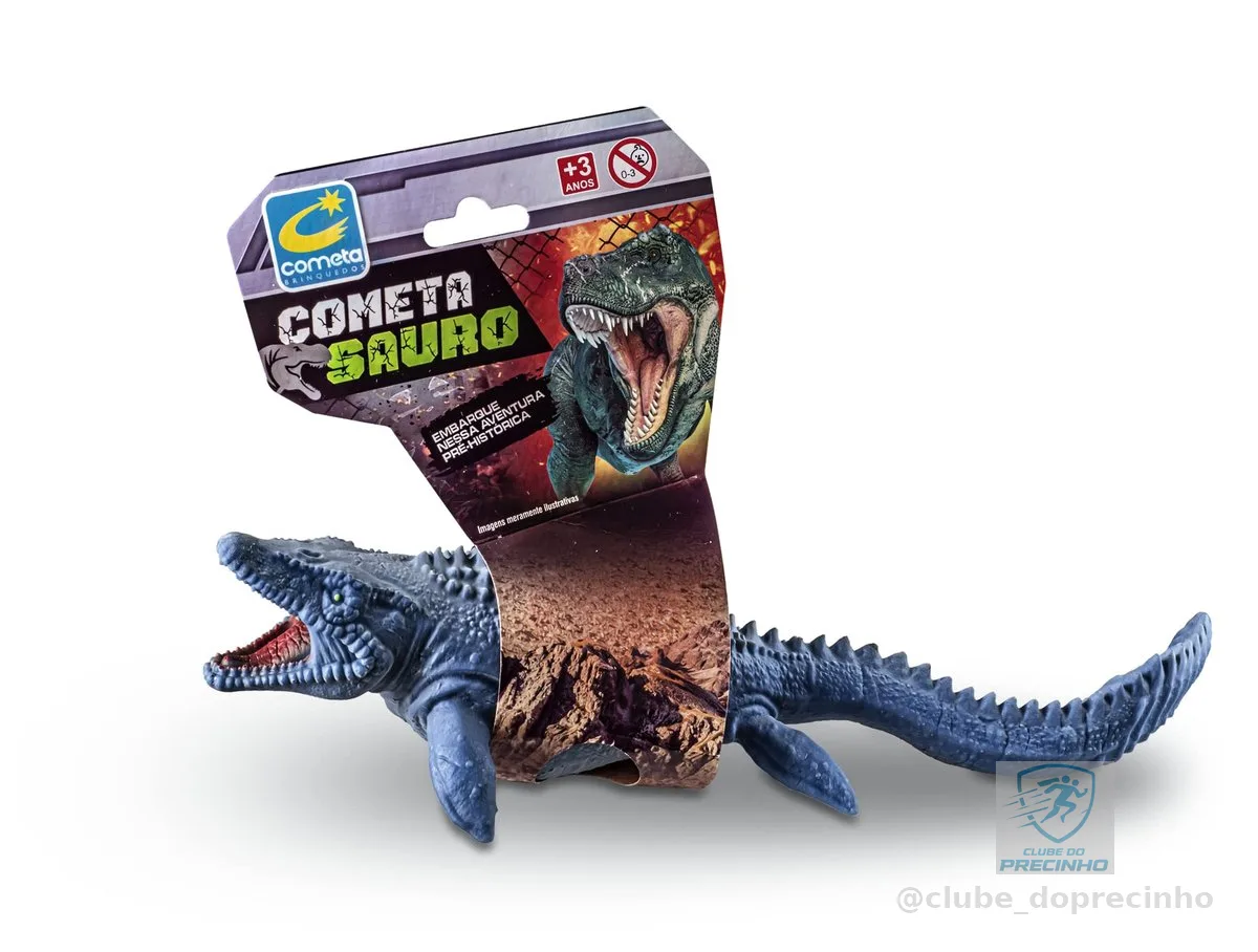 Cometa Sauro Dinossauro Mossassauro de Vinil em Cartela